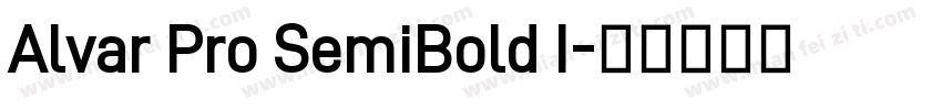 Alvar Pro SemiBold I字体转换